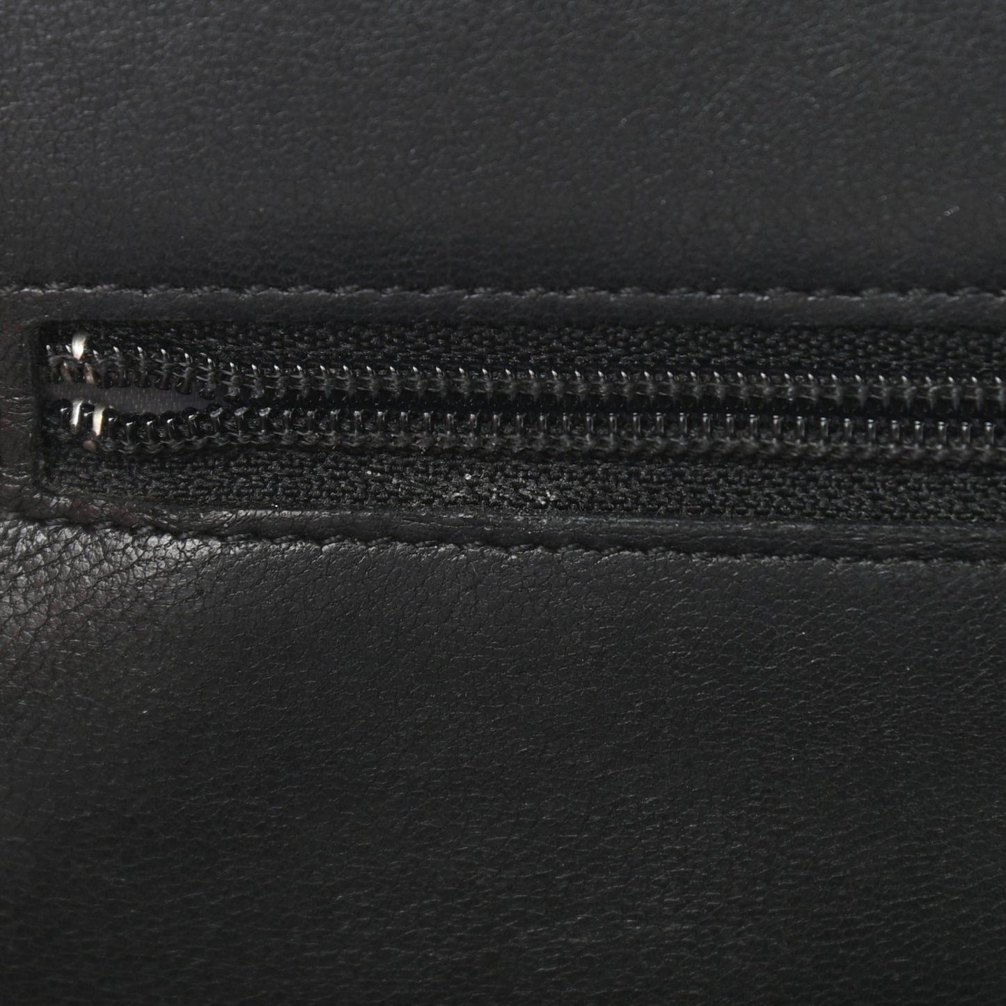 Lambskin Camellia Embossed Wallet on Chain WOC Black