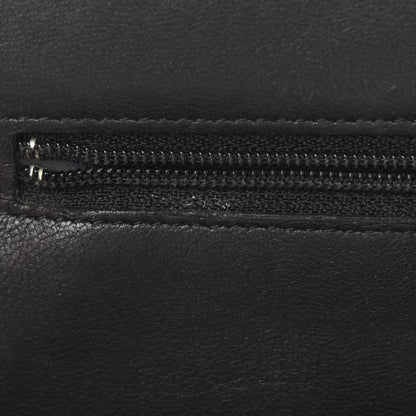 Chanel Lambskin Camellia Embossed Wallet on Chain WOC Black 12 of 17