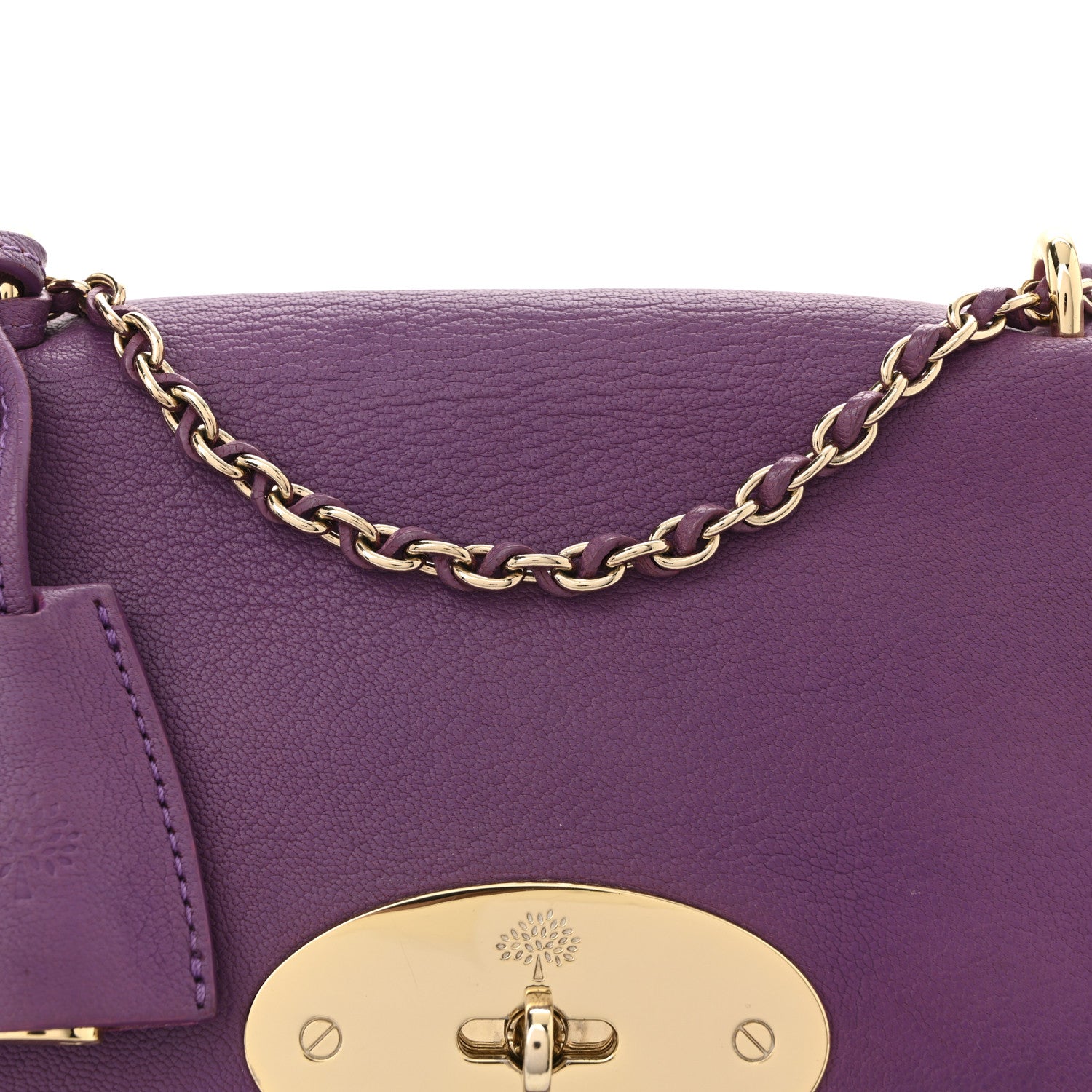 Mulberry Small Classic Grain Calfskin Small Lily Flap Heather 7 of 12