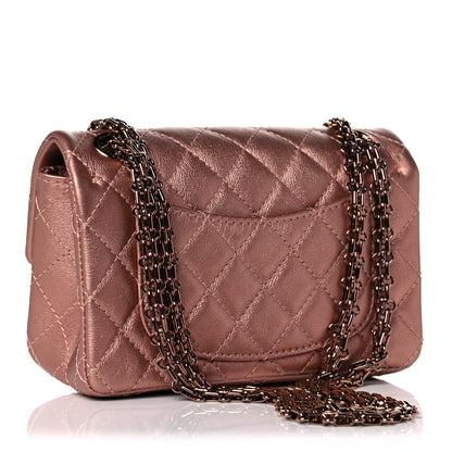 Chanel Metallic Grained Calfskin Quilted 2.55 Reissue Mini Flap Copper Pink 3 of 10