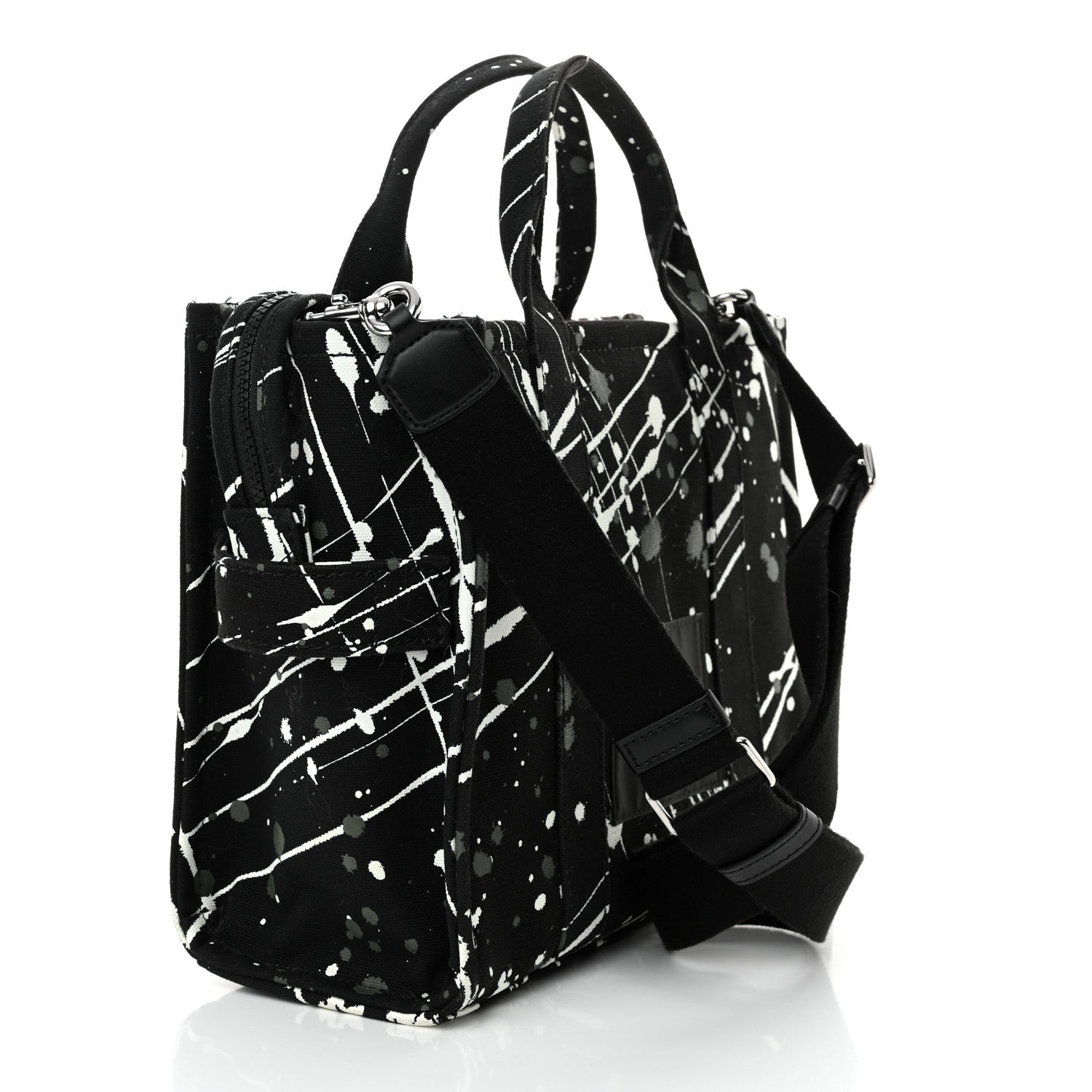 Marc Jacobs Canvas Splatter Medium The Tote Bag Black 3 of 15