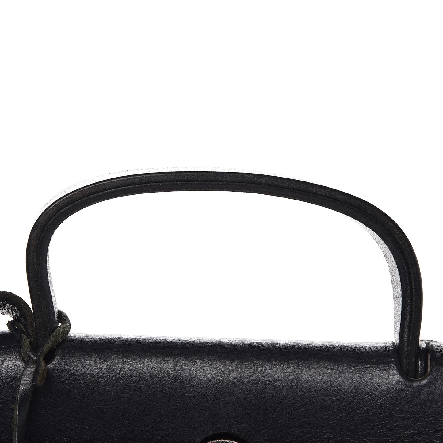 Toile Vache Calfskin Herbag 30 PM Natural Black