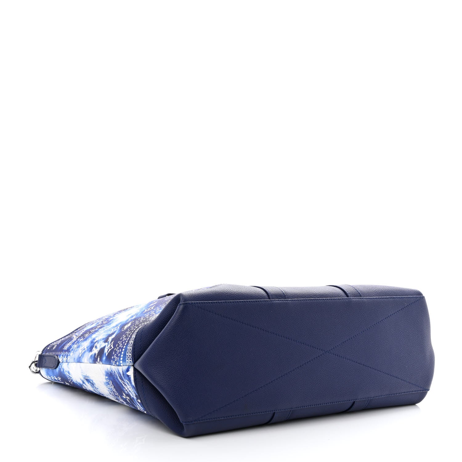 Louis Vuitton Cowhide Monogram Bandana Journey Tote Blue White 4 of 10