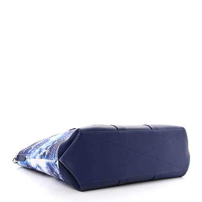 Louis Vuitton Cowhide Monogram Bandana Journey Tote Blue White 4 of 10