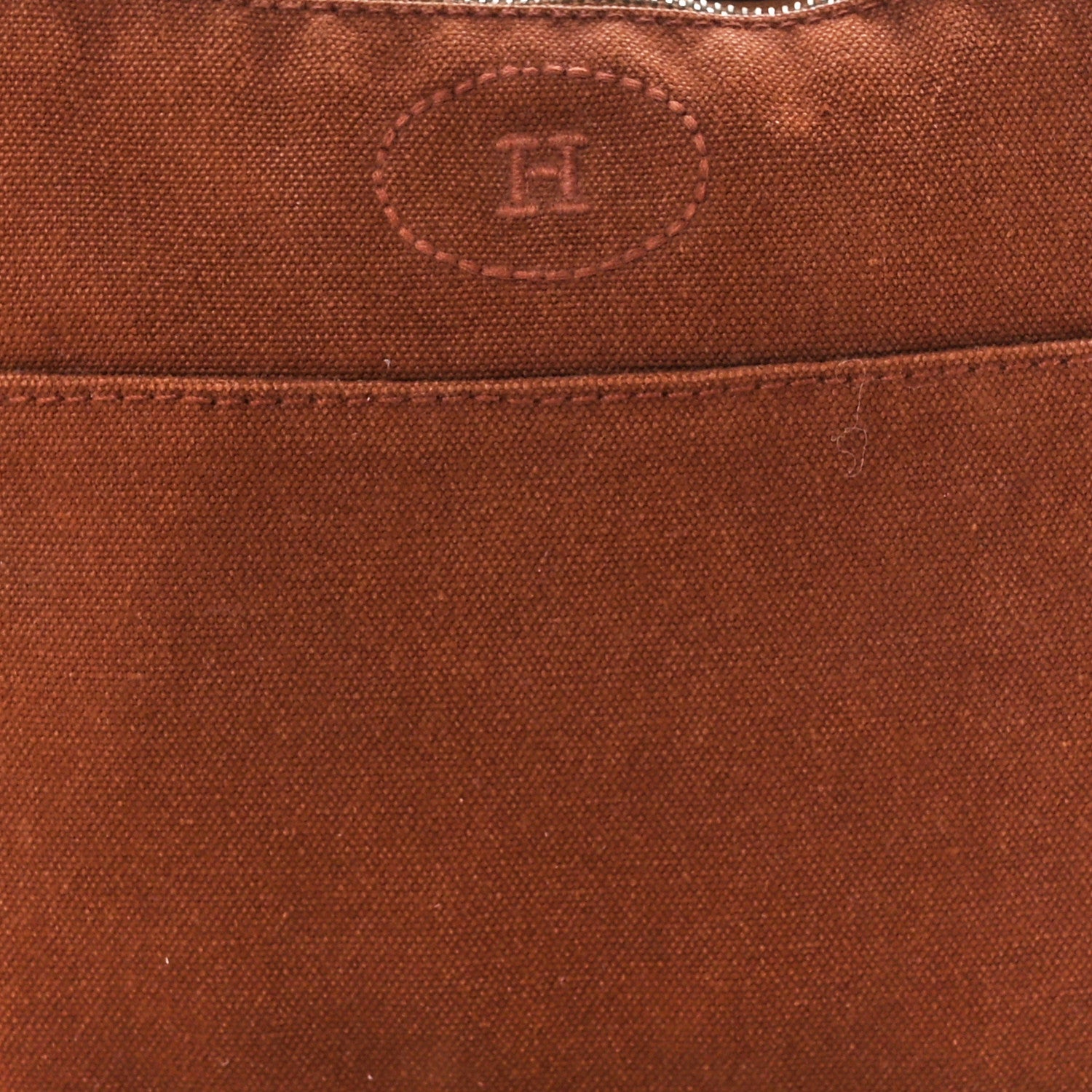 Hermes Cotton Canvas Mini Bolide Travel Cosmetic Pouch 7 of 11