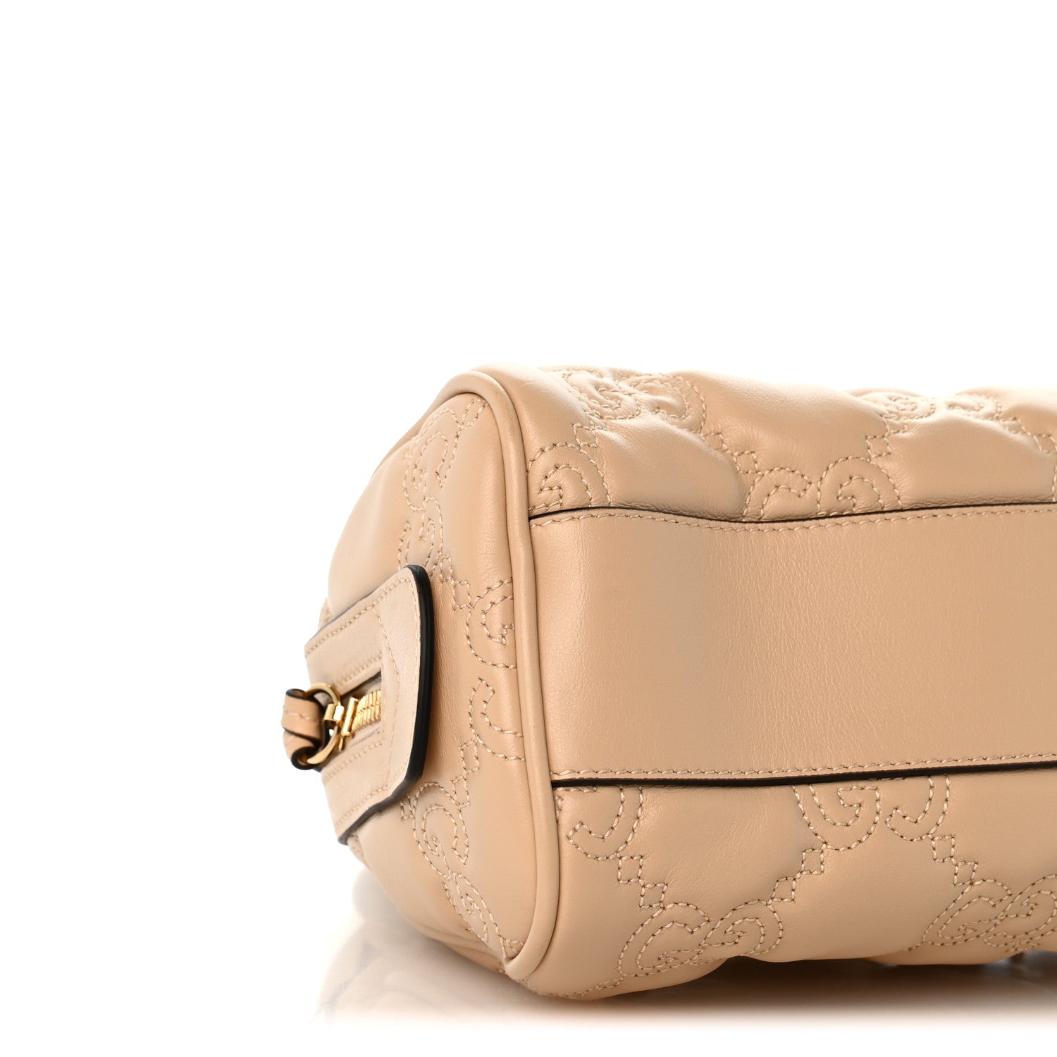 Gucci Calfskin GG Matelasse Mini Bowler Bag Naturale 9 of 11