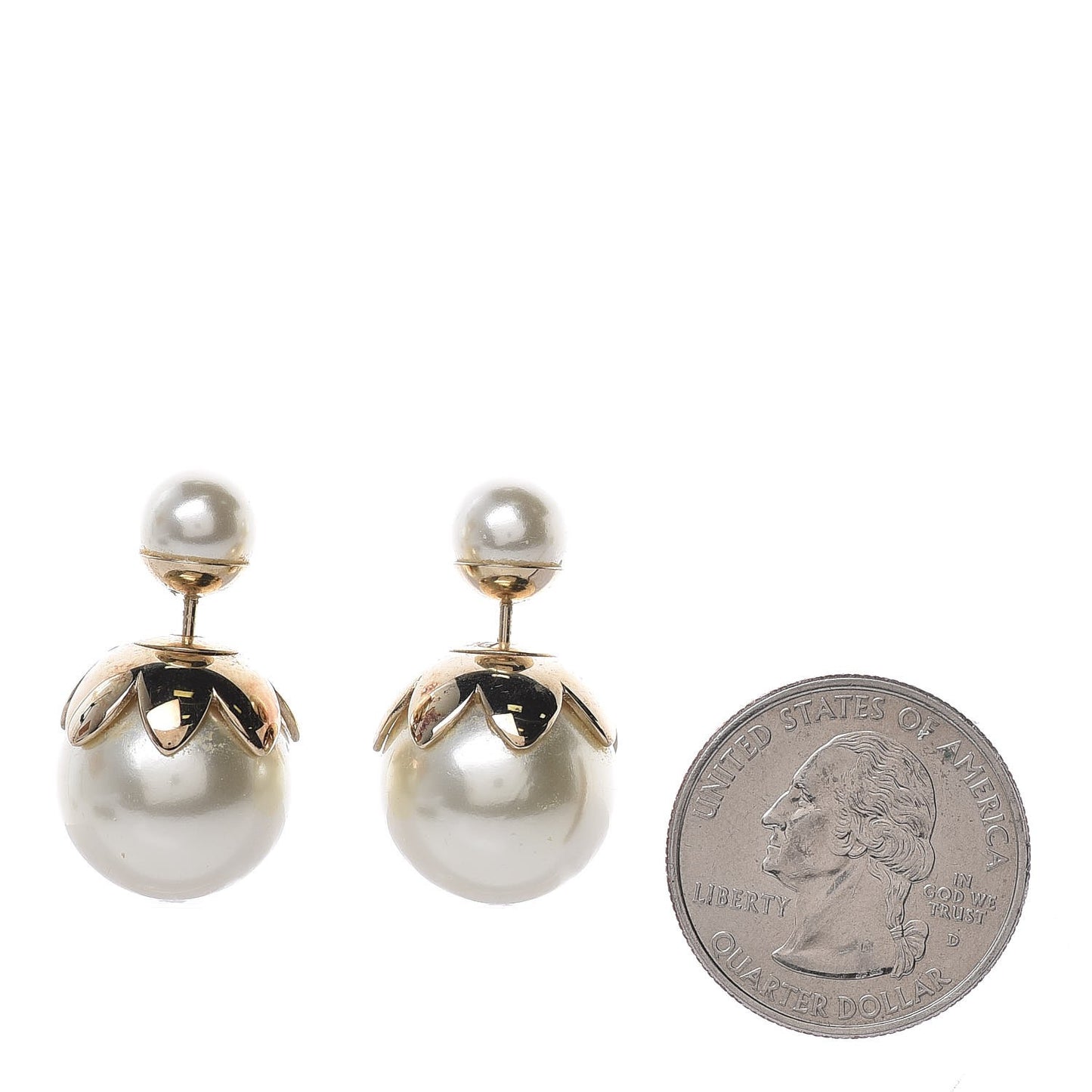Pearl Mise En Dior Tribal Earrings Gold
