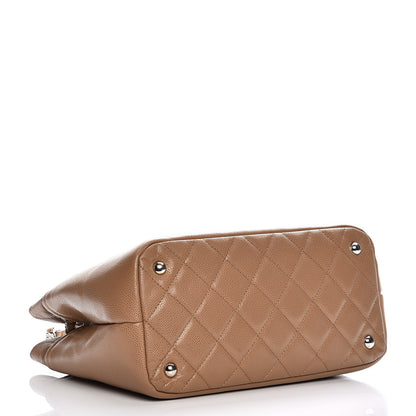 Chanel Caviar Quilted Timeless CC Soft Tote Beige 4 of 15