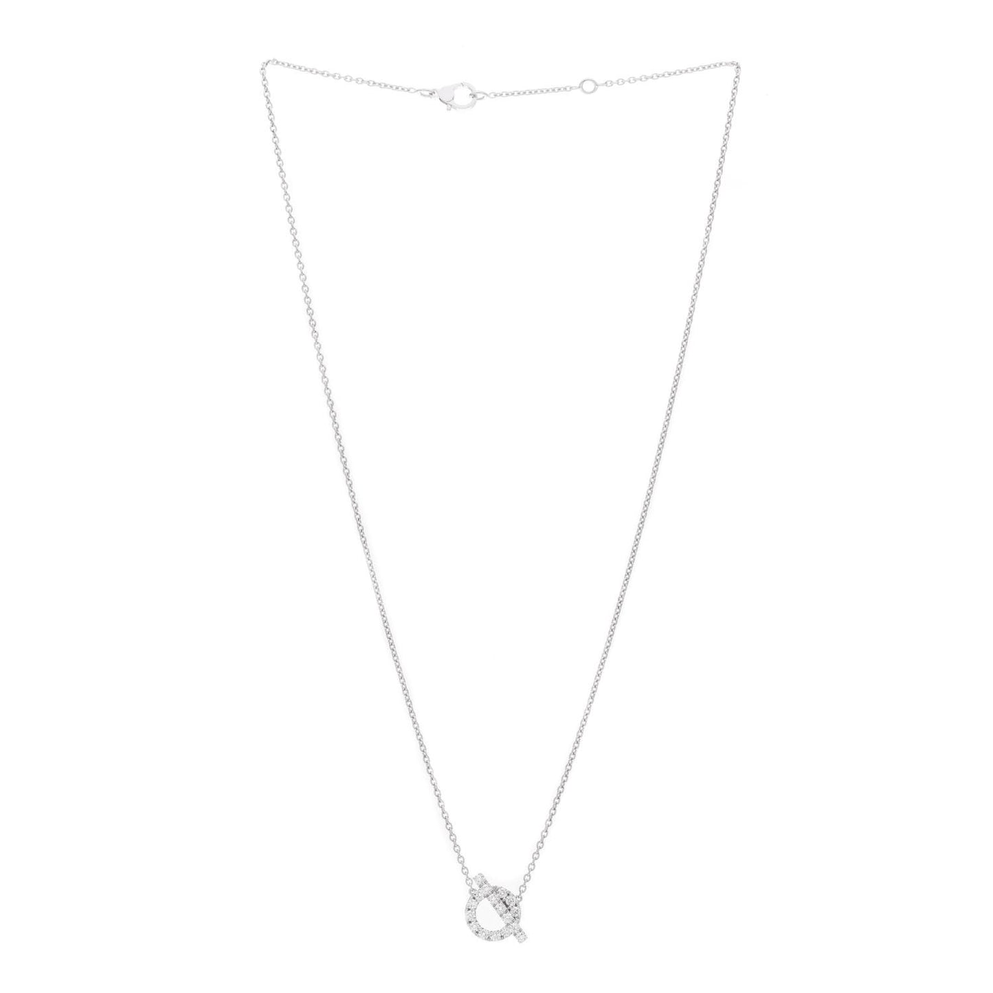 18K White Gold Diamond Finesse Pendant Necklace