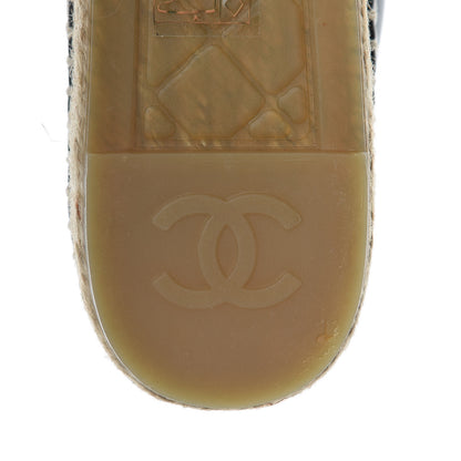 Chanel Lambskin CC Espadrilles 37 Black 7 of 9