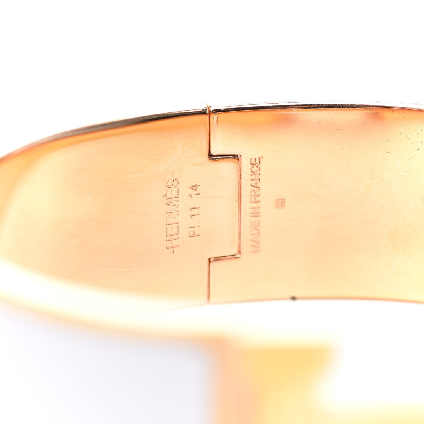 Enamel Wide Clic Clac H Bracelet PM White