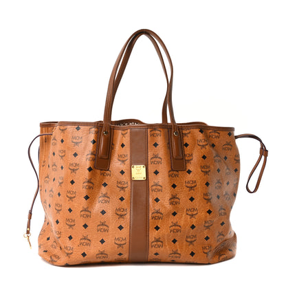 MCM Visetos Large Liz Reversible Shopper Tote Cognac 1 of 15