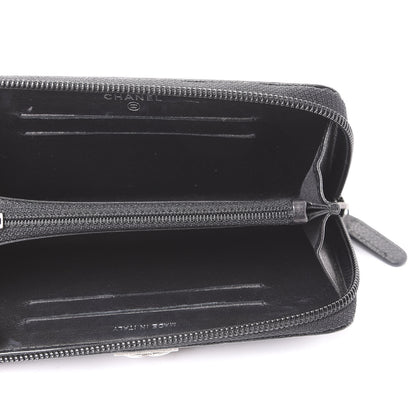 Chanel Caviar Quilted Small Boy Zip Around Wallet Black 4 of 11