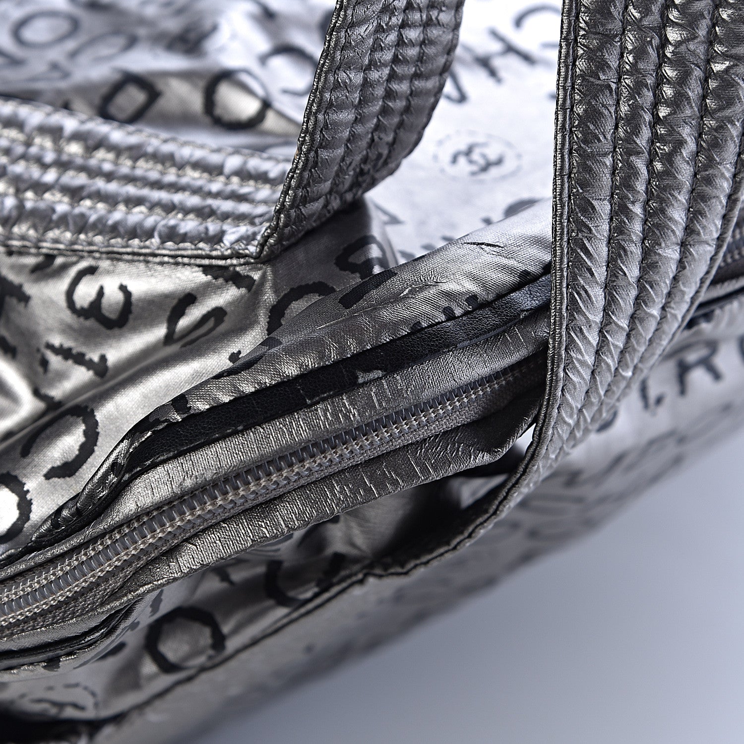 Chanel Lacquered Canvas Medium Unlimited Tote Argent Fonce 8 of 12