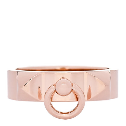 Hermes 18K Rose Gold PM Collier De Chien Ring 50 5.25 1 of 5