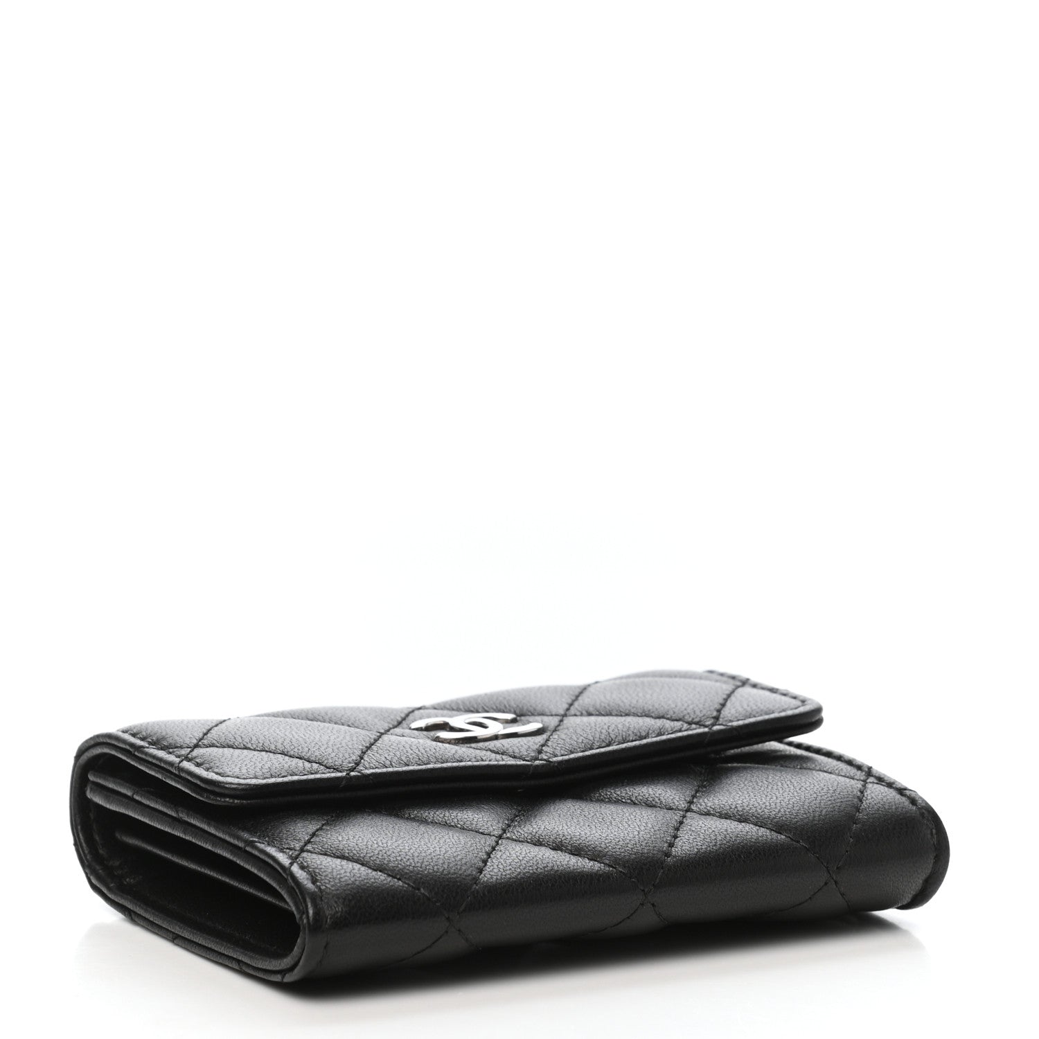 Chanel Lambskin Quilted Flap Card Holder Black 4 of 8