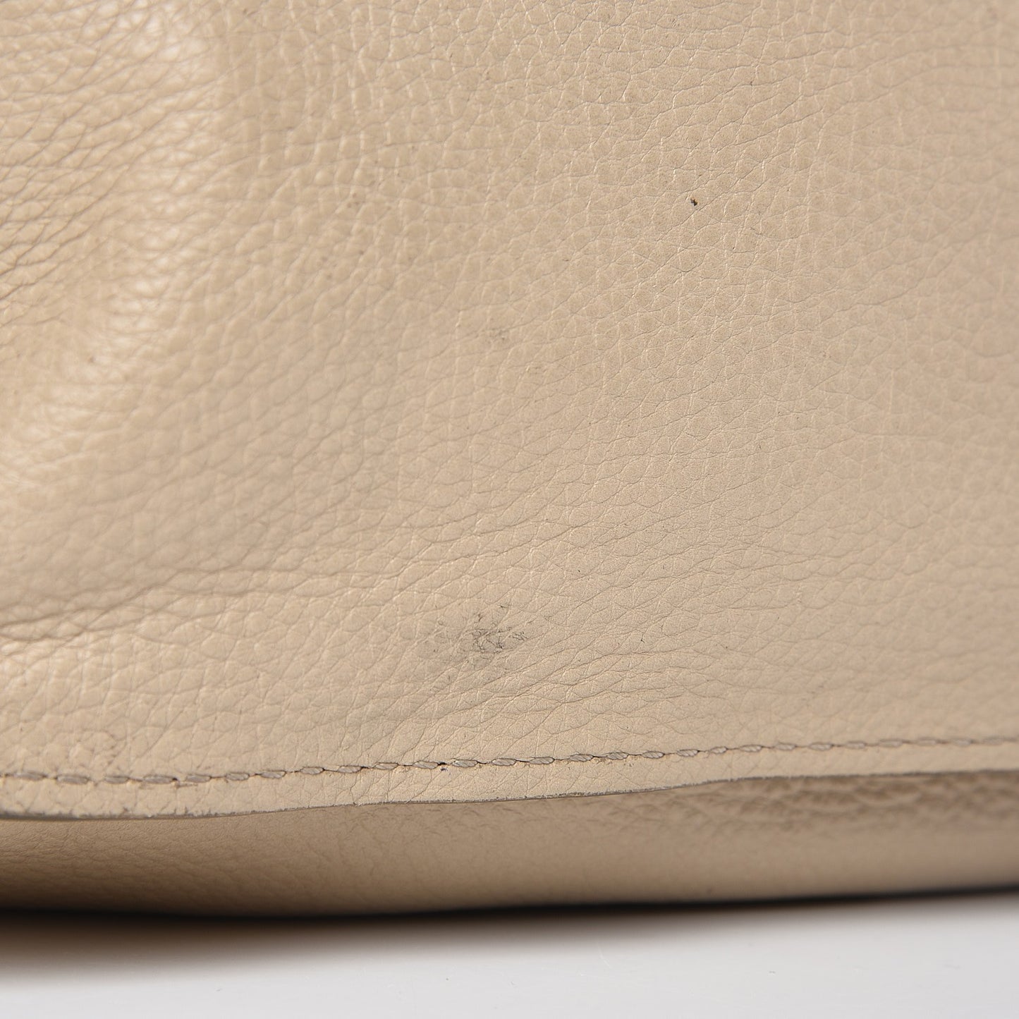 Calfskin Medium Marcie Satchel Angora Beige