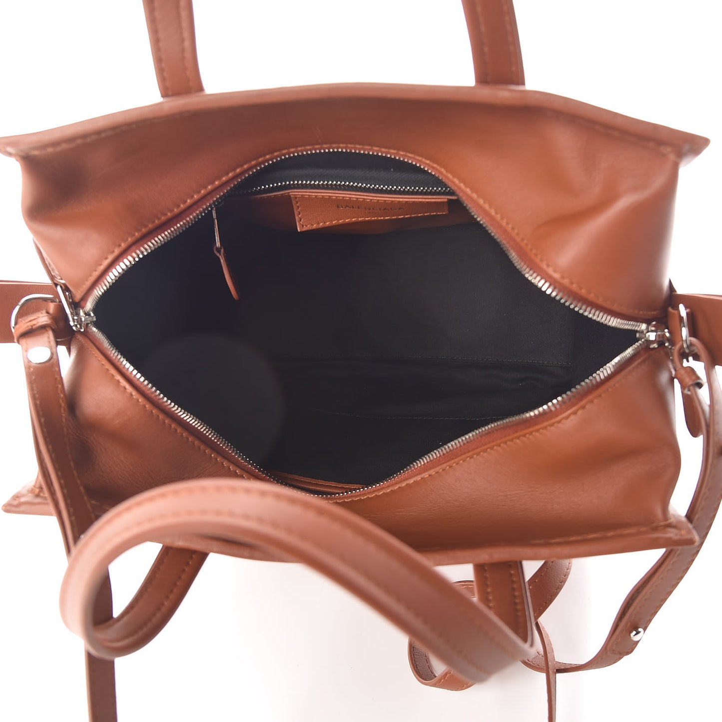 Agneau S Bazar Shopper Tote Marron Fauve