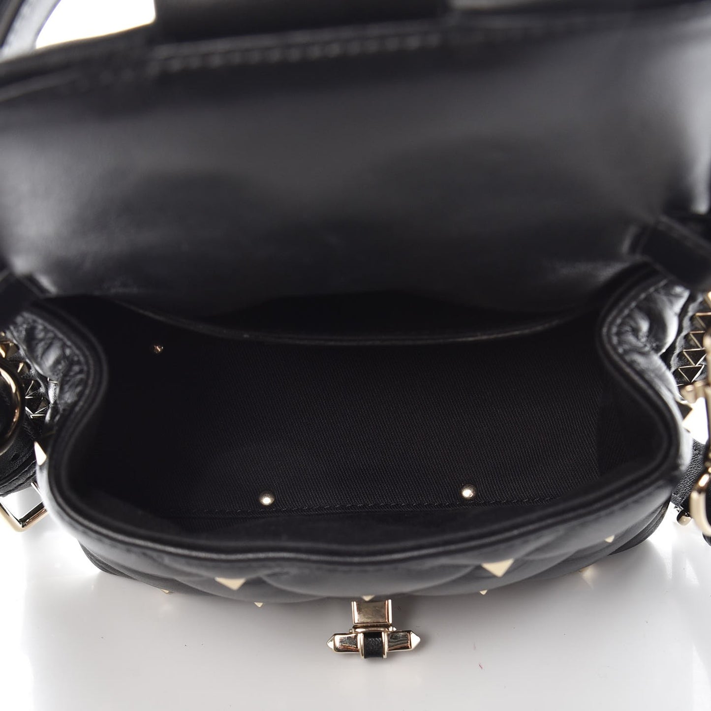 Nappa Mini Candystud Top Handle Bag Black