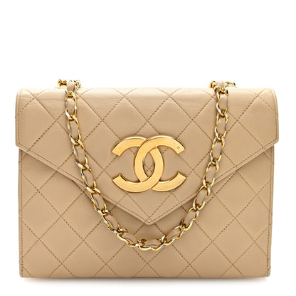 Chanel Lambskin Quilted Envelope Flap Beige 1 of 10