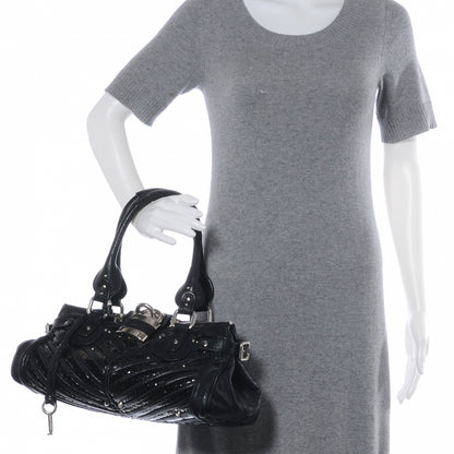 Chloe Python Chevron Paddington Black 2 of 9