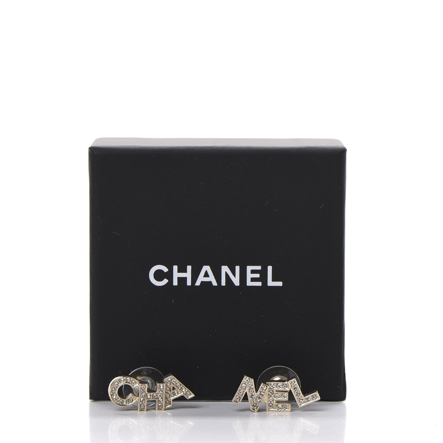 Crystal Pearl Signature Stud Earrings Gold