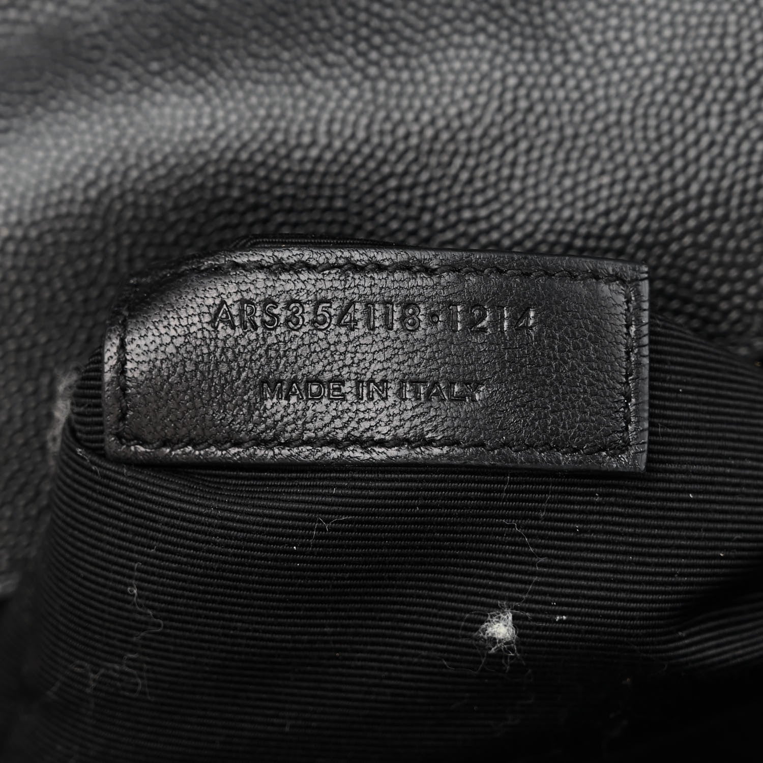 Saint Laurent Grain De Poudre Matelasse Chevron Large Monogram Satchel Black 7 of 14