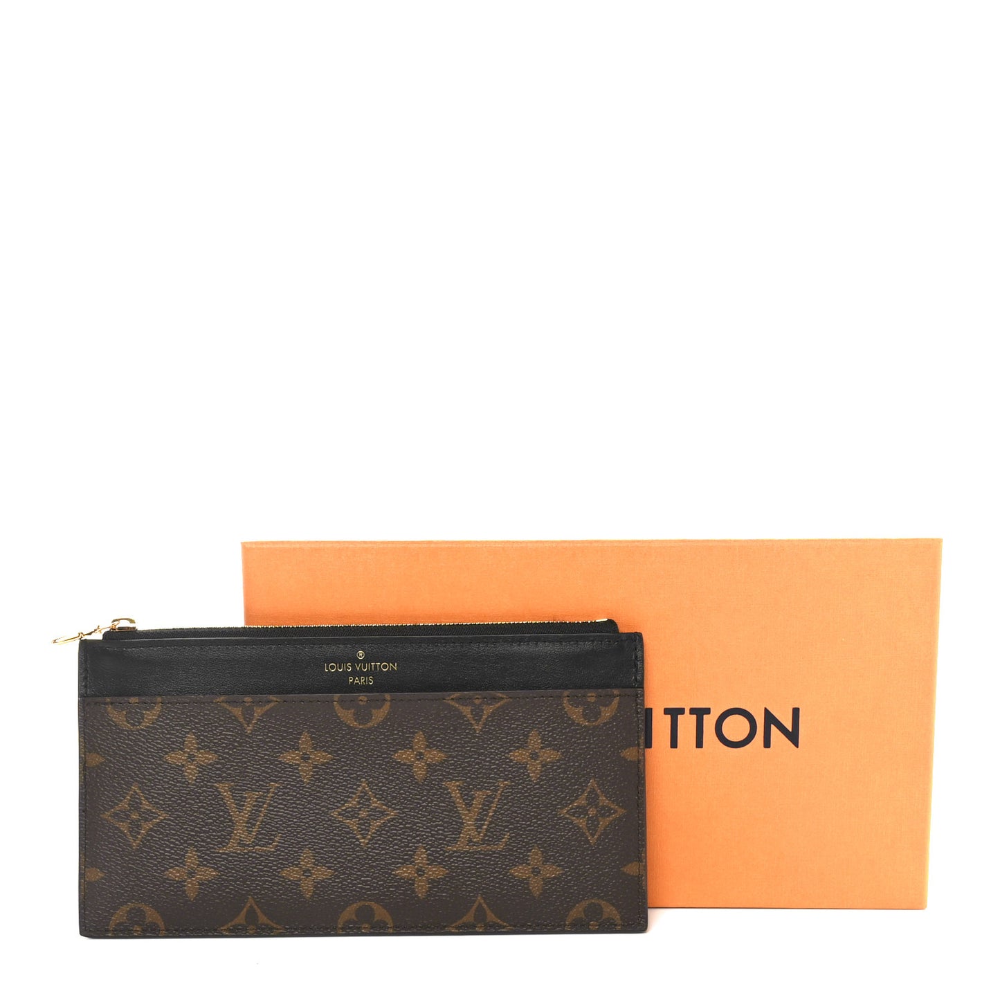 Monogram Slim Purse Black