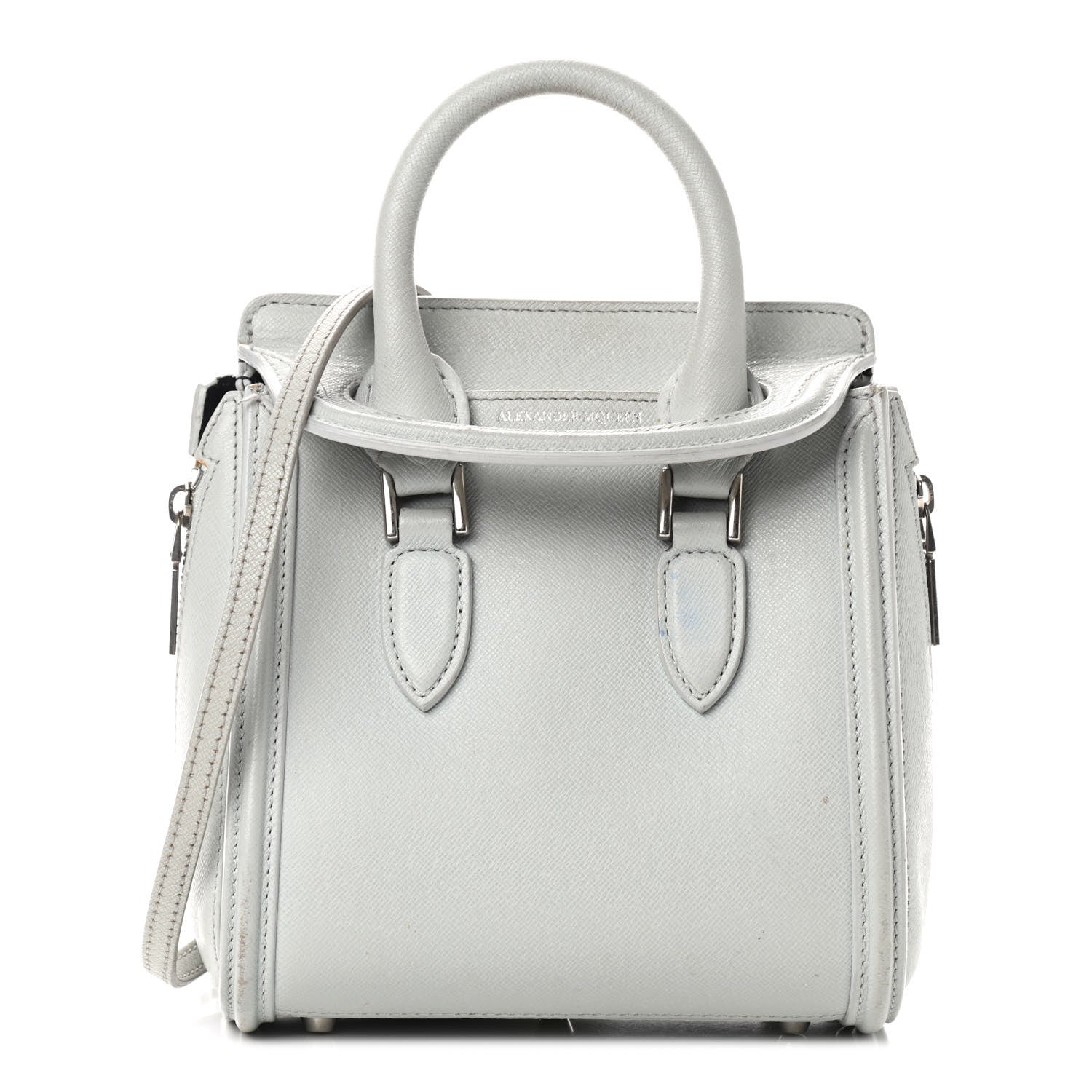 Alexander McQueen Calfskin Small Heroine Light Grey 1 of 12