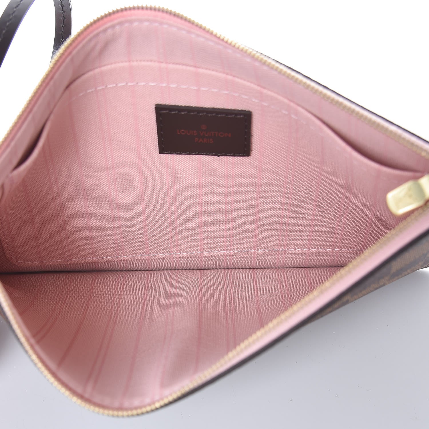 Louis Vuitton Damier Ebene Neverfull MM GM Pochette Rose Ballerine 6 of 9