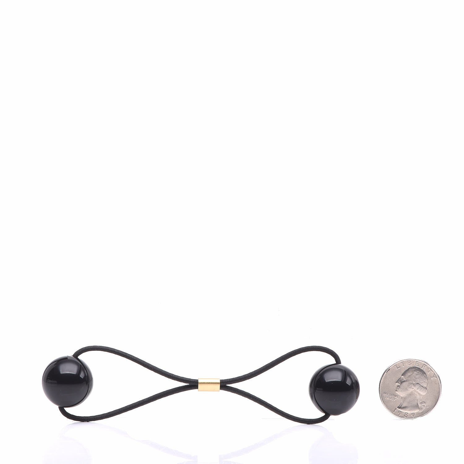 Chanel Resin CC Hair Tie Black 2 of 3