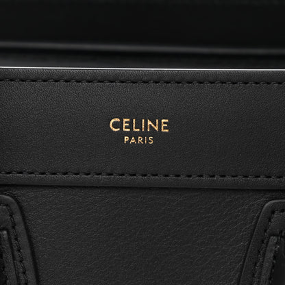 Celine Smooth Calfskin Nano Luggage Black 6 of 12
