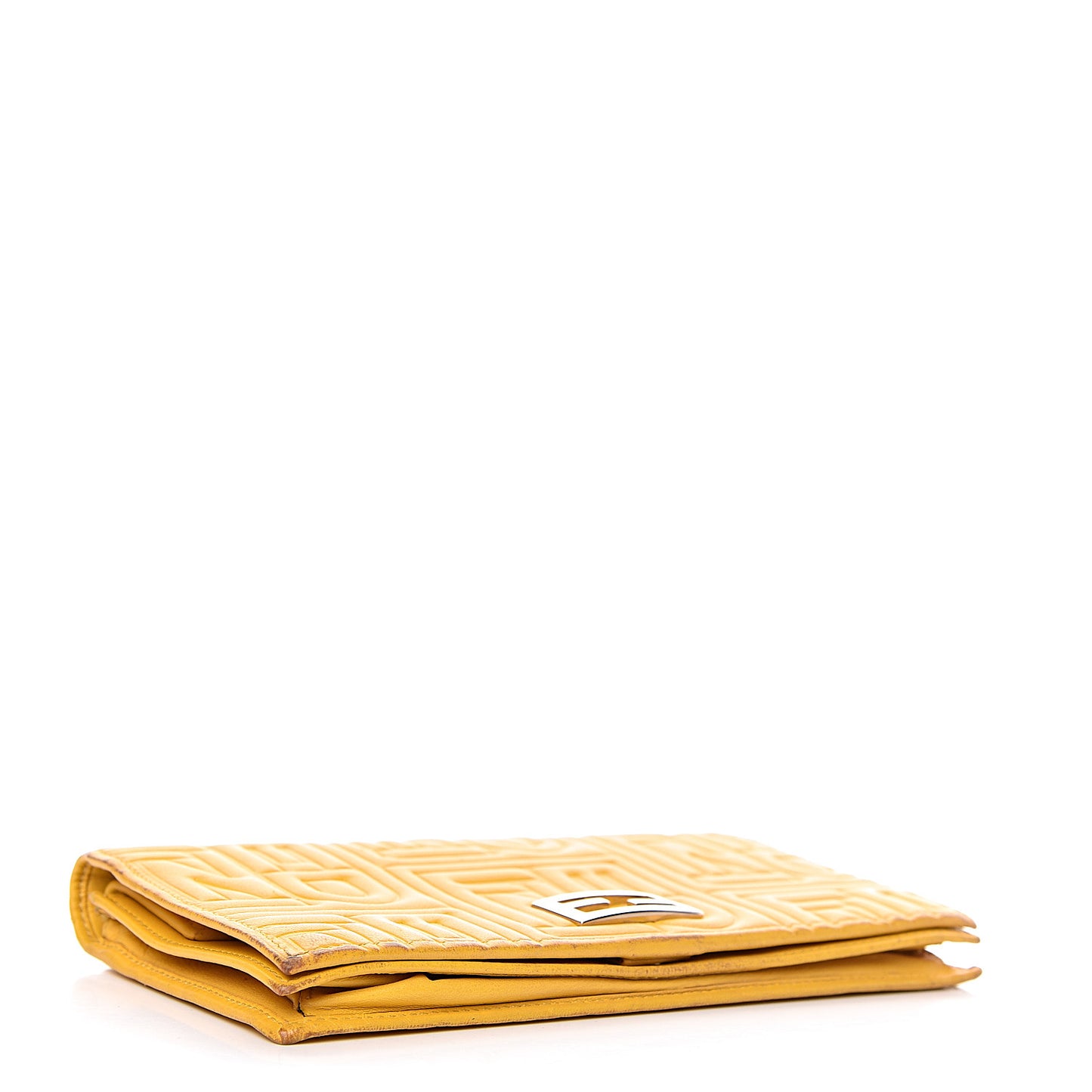 Nappa Logo Embossed Long Wallet On Chain Lemon Giallo