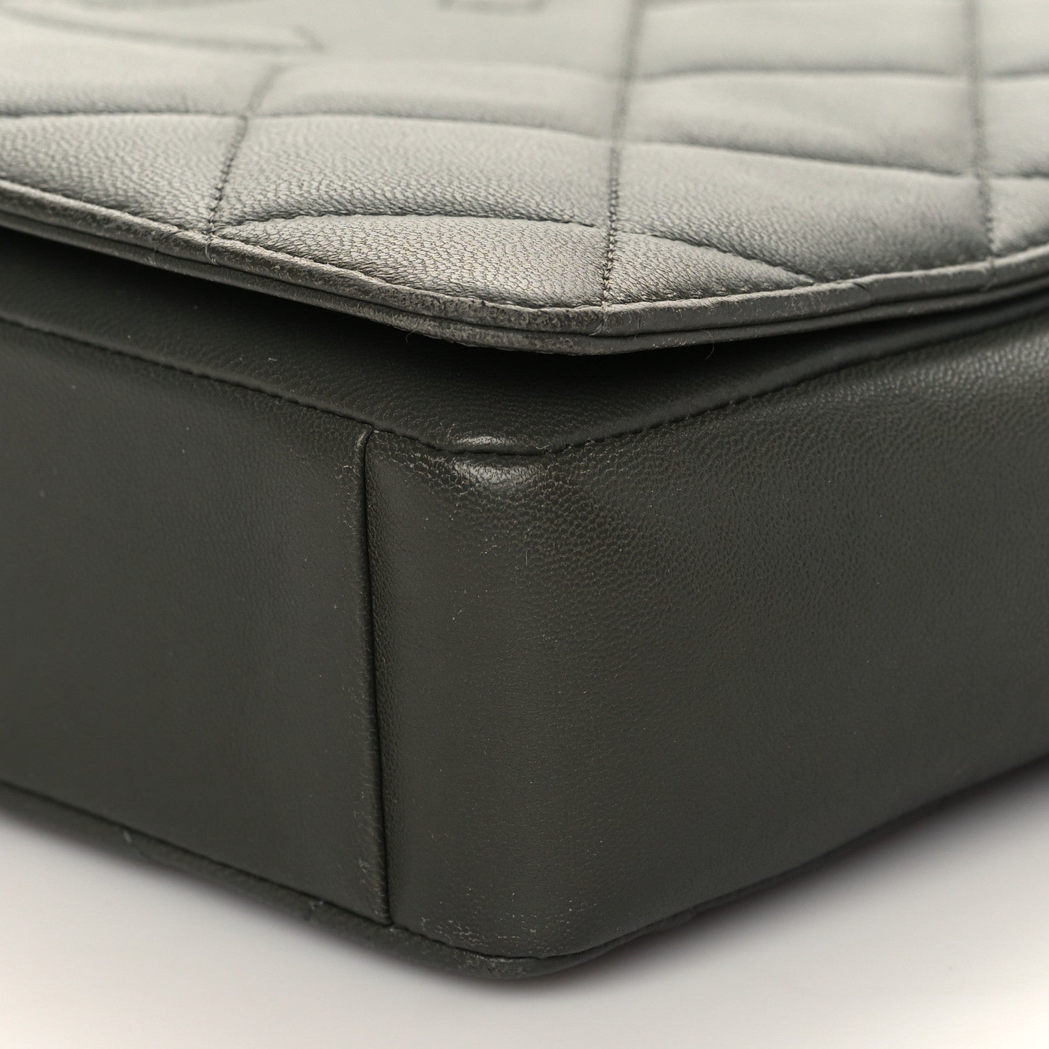 Chanel Lambskin Quilted Medium Diamond CC Flap Khaki 8 of 8