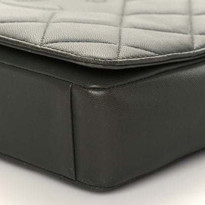 Chanel Lambskin Quilted Medium Diamond CC Flap Khaki 8 of 8