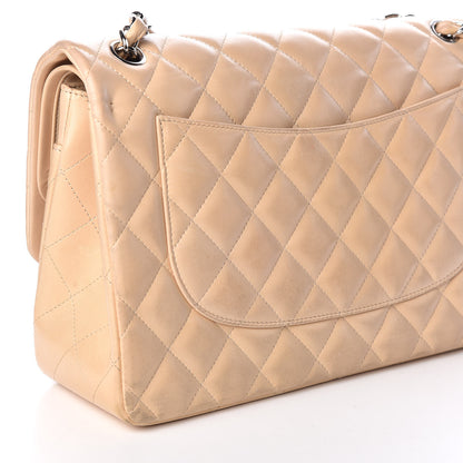 Chanel Lambskin Quilted Jumbo Double Flap Beige Clair 8 of 15