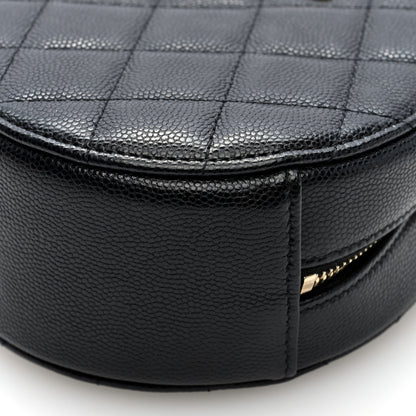 Chanel Caviar Quilted Round Clutch With Chain Black 10 of 10
