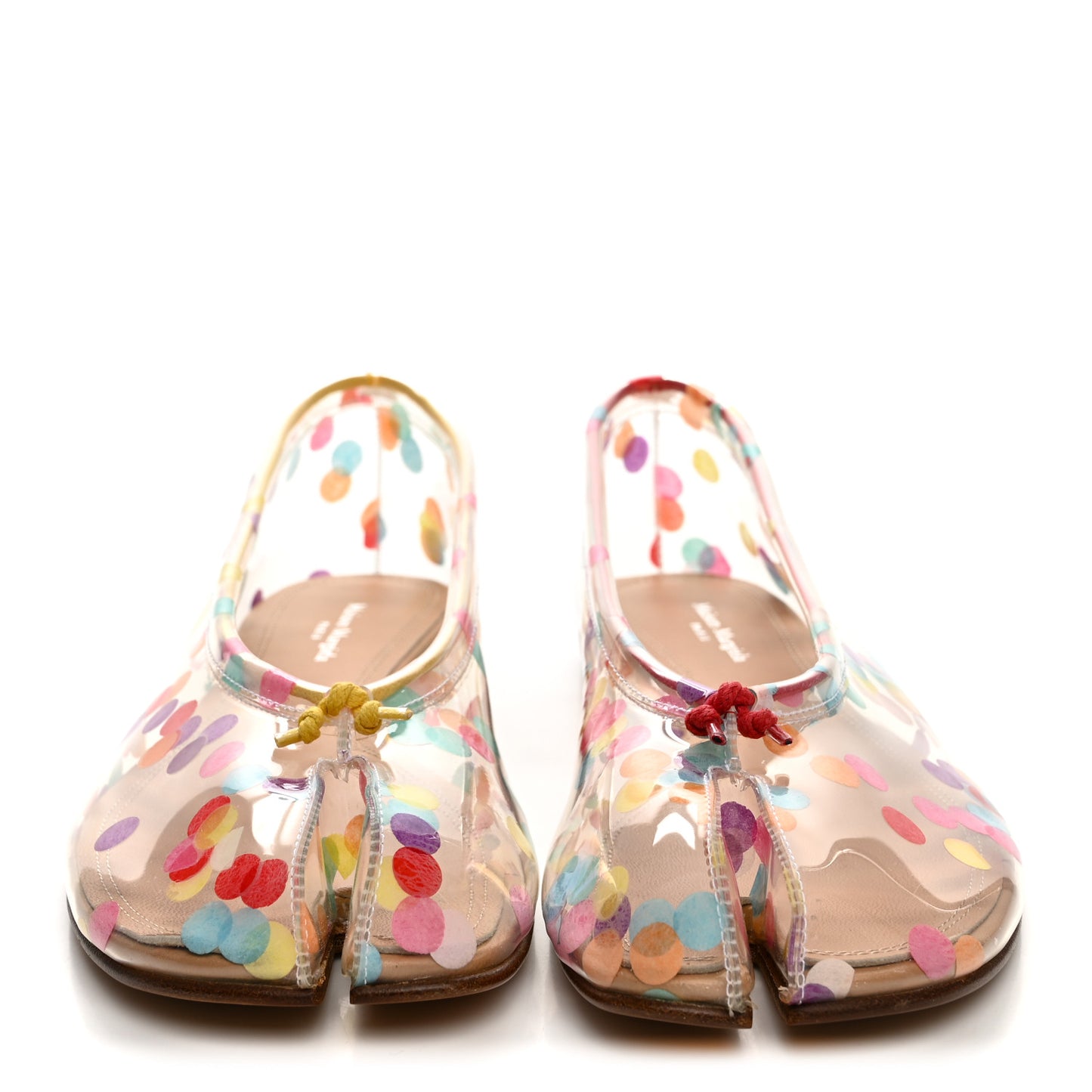 PVC Confetti Printed Tabi New Ballerina Flats 39 Multicolor