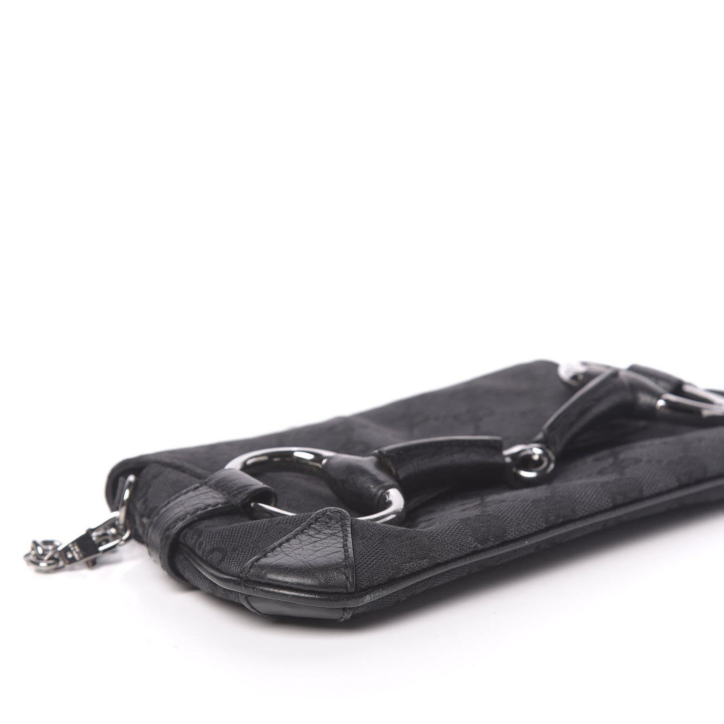 Monogram Horsebit Chain Clutch Black