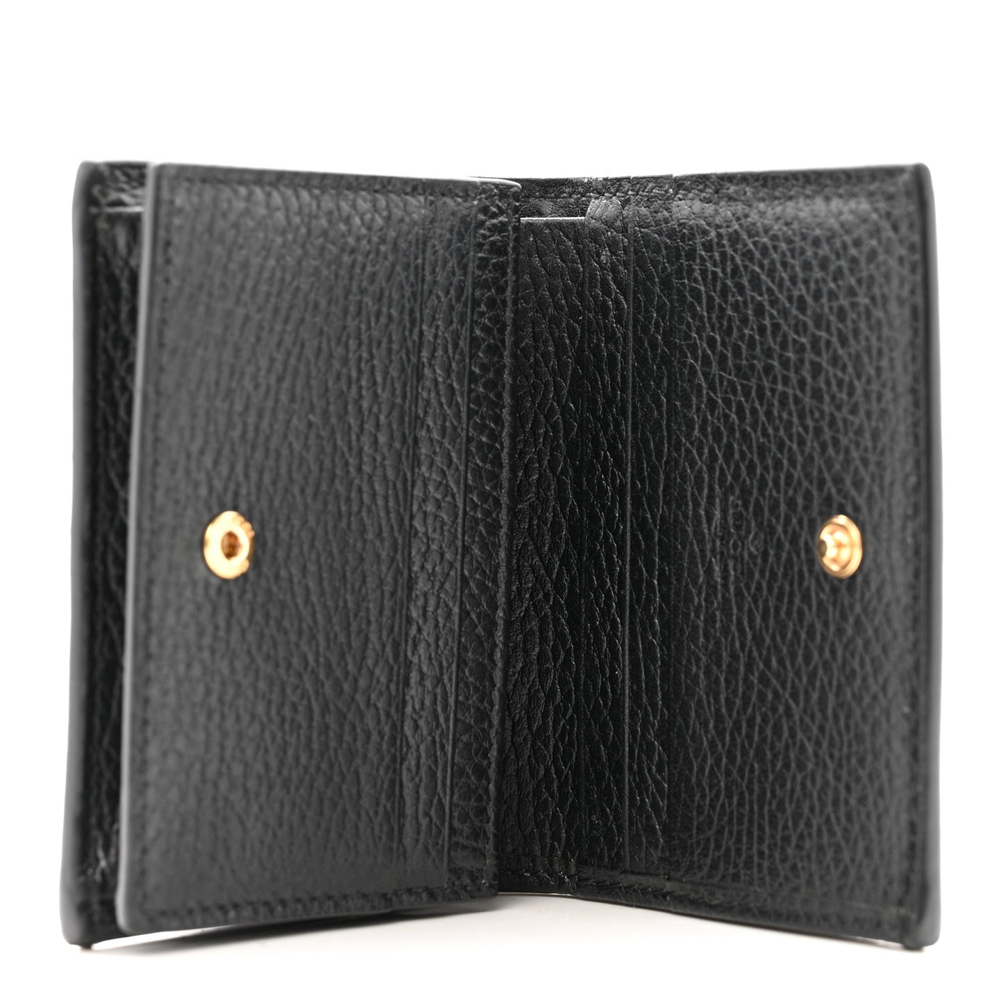 Dollar Calfskin GG Supreme Monogram GG Marmont Card Case Black Beige Ebony