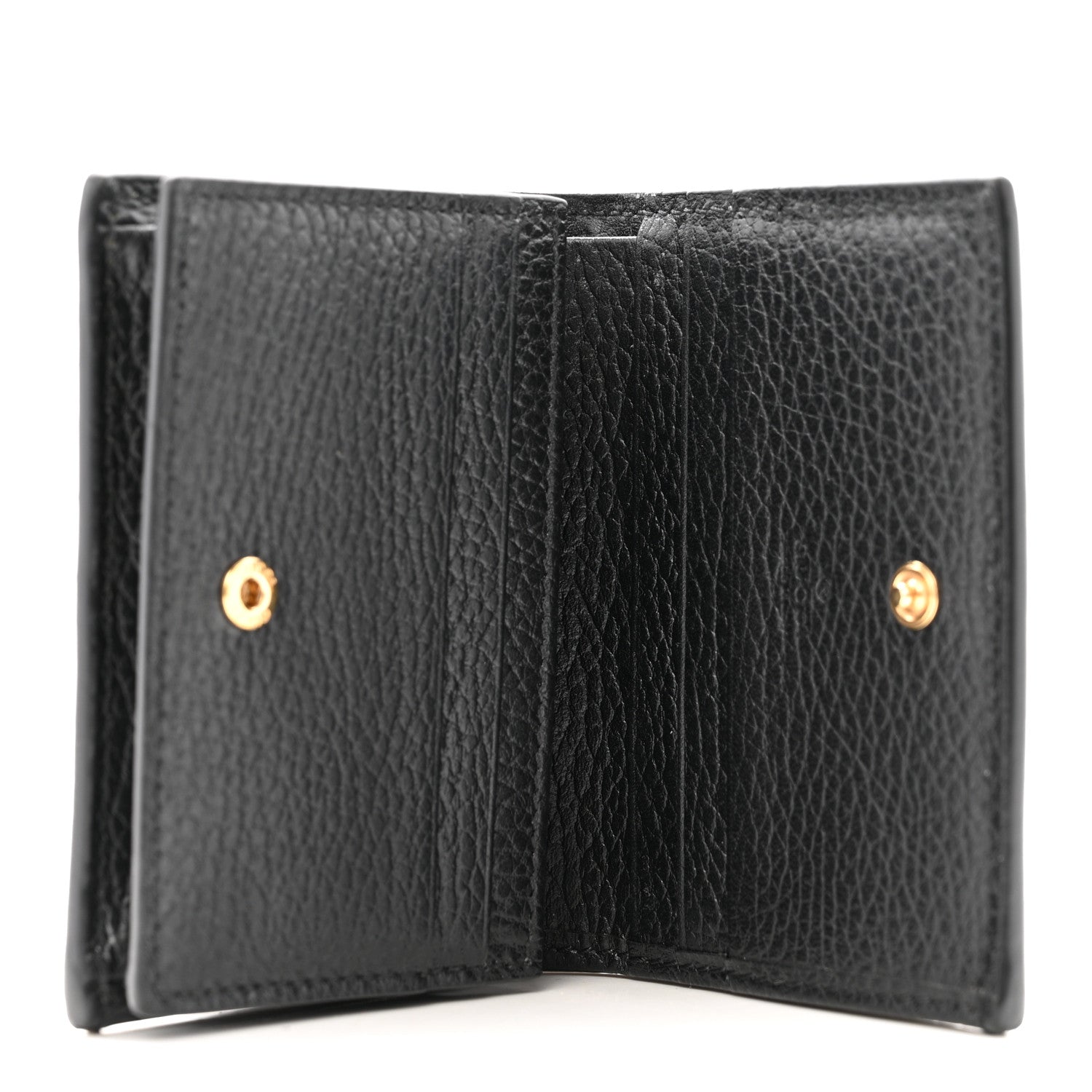 Gucci Dollar Calfskin GG Supreme Monogram GG Marmont Card Case Black Beige Ebony 5 of 7