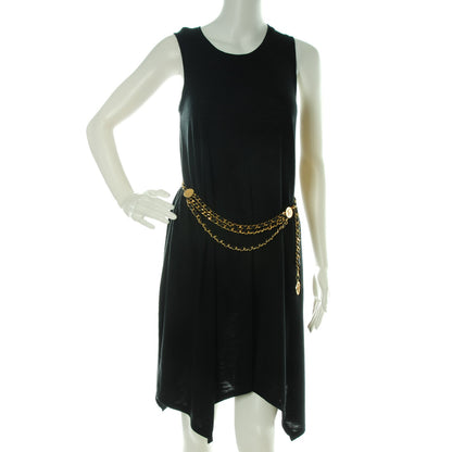 Chanel Lambskin Chain CC Medallion Belt Black Gold 2 of 7
