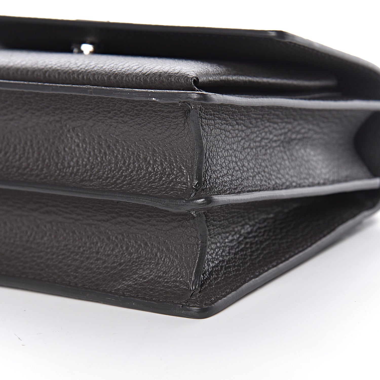 Saint Laurent Grained Calfskin Medium Monogram Sunset Satchel Fog 10 of 12