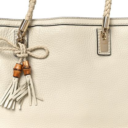 Gucci Pebbled Calfskin Medium Bella Tote Off White 7 of 9