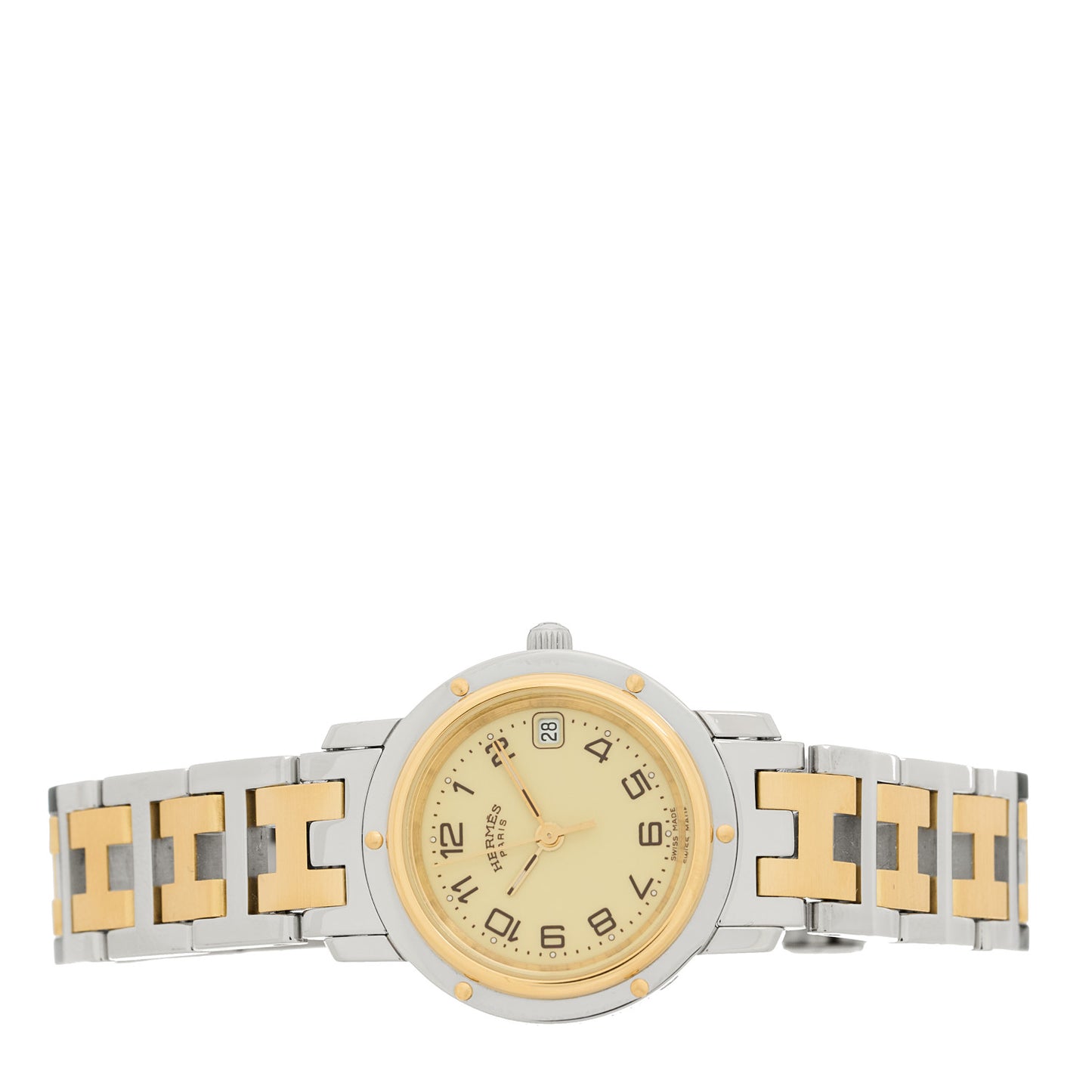 Stainless Steel 24mm Clipper Quartz Watch Gold
