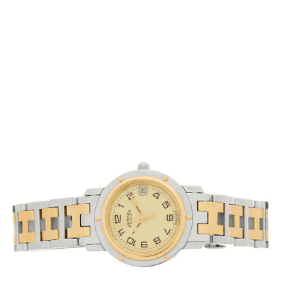 Hermes Stainless Steel 24mm Clipper Quartz Watch Gold 2 of 4