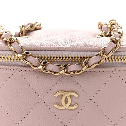 Chanel Caviar Quilted Mini Vanity Case With Chain Light Pink 8 of 13