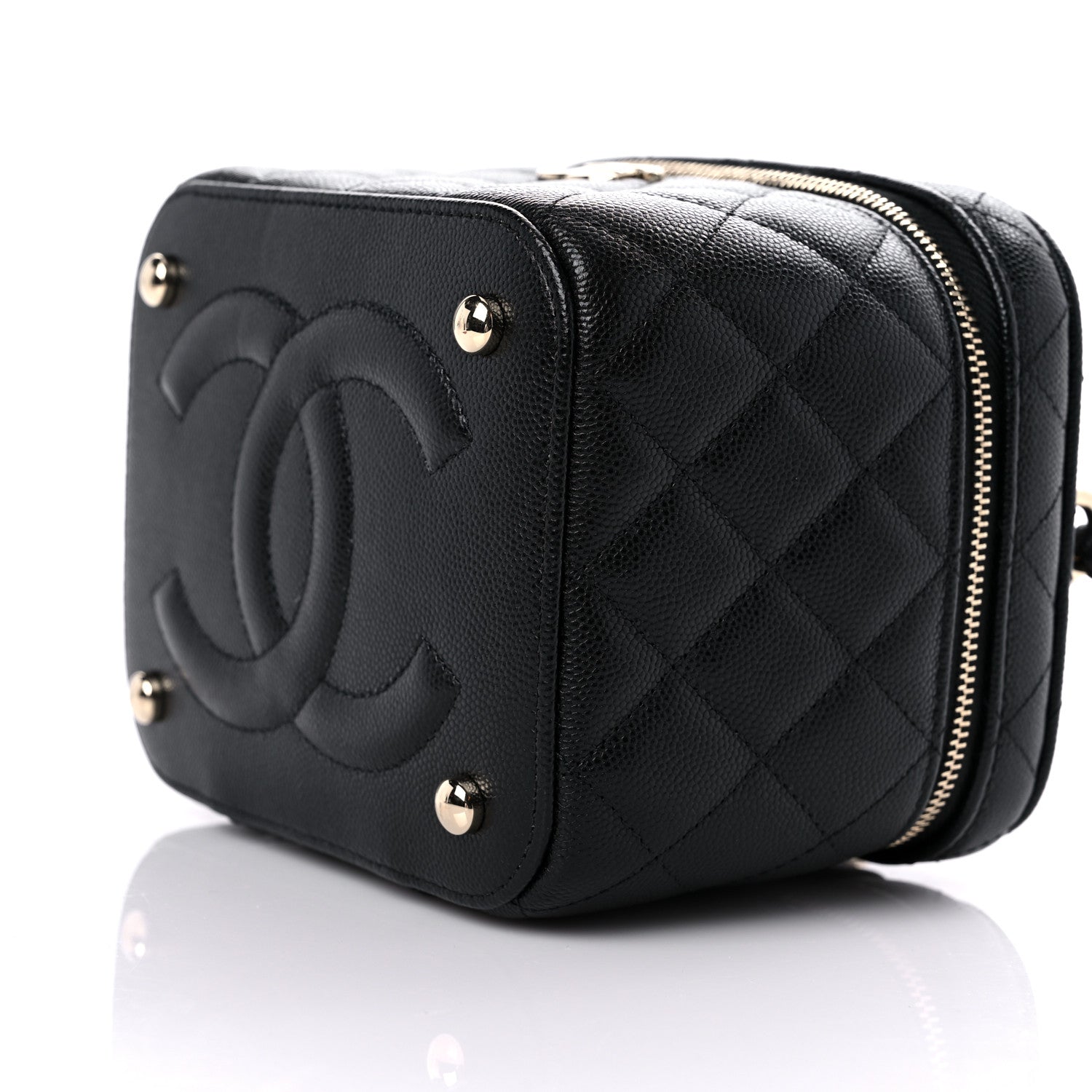 Chanel Caviar Quilted Small CC Vanity Case Black 8 of 9