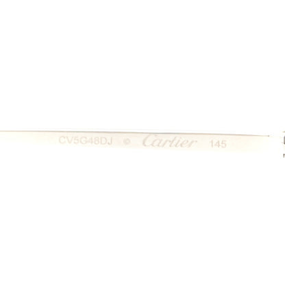 Cartier Metal Rimless C Decor Sunglasses CT0330S Silver 5 of 8