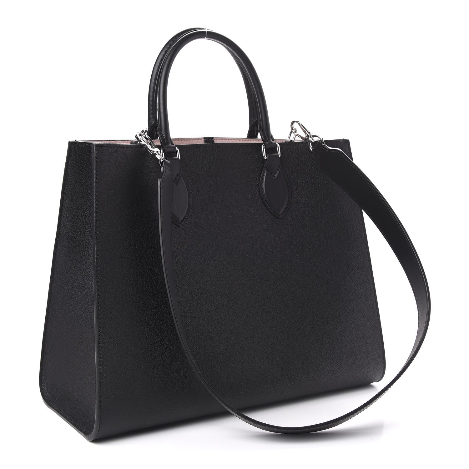 Louis Vuitton Soft Calfskin Lockme Tote MM Black Rose Ballerine 3 of 9